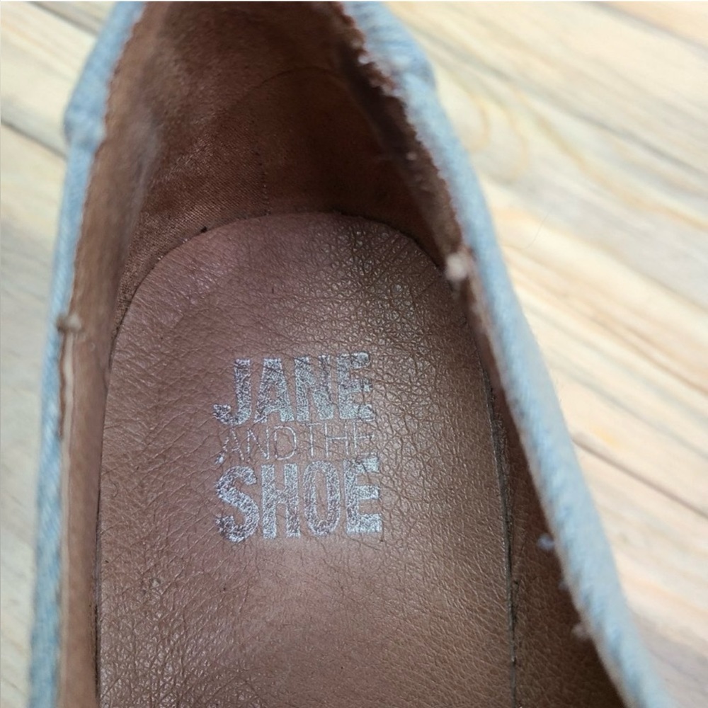 Light Blue Denim Platform Oxfords - Picture 3 of 6